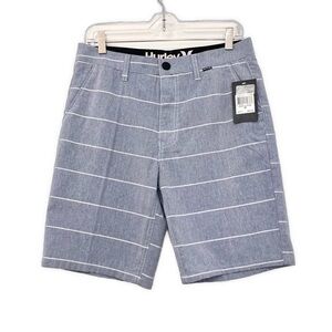 Hurley - Porter Walkshort Blue & White Striped Men's Shorts- 28